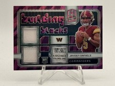 2024 Spectra - Building Blocks Jayden Daniels  Neon Pink Prizm /15 Laundry Tags!