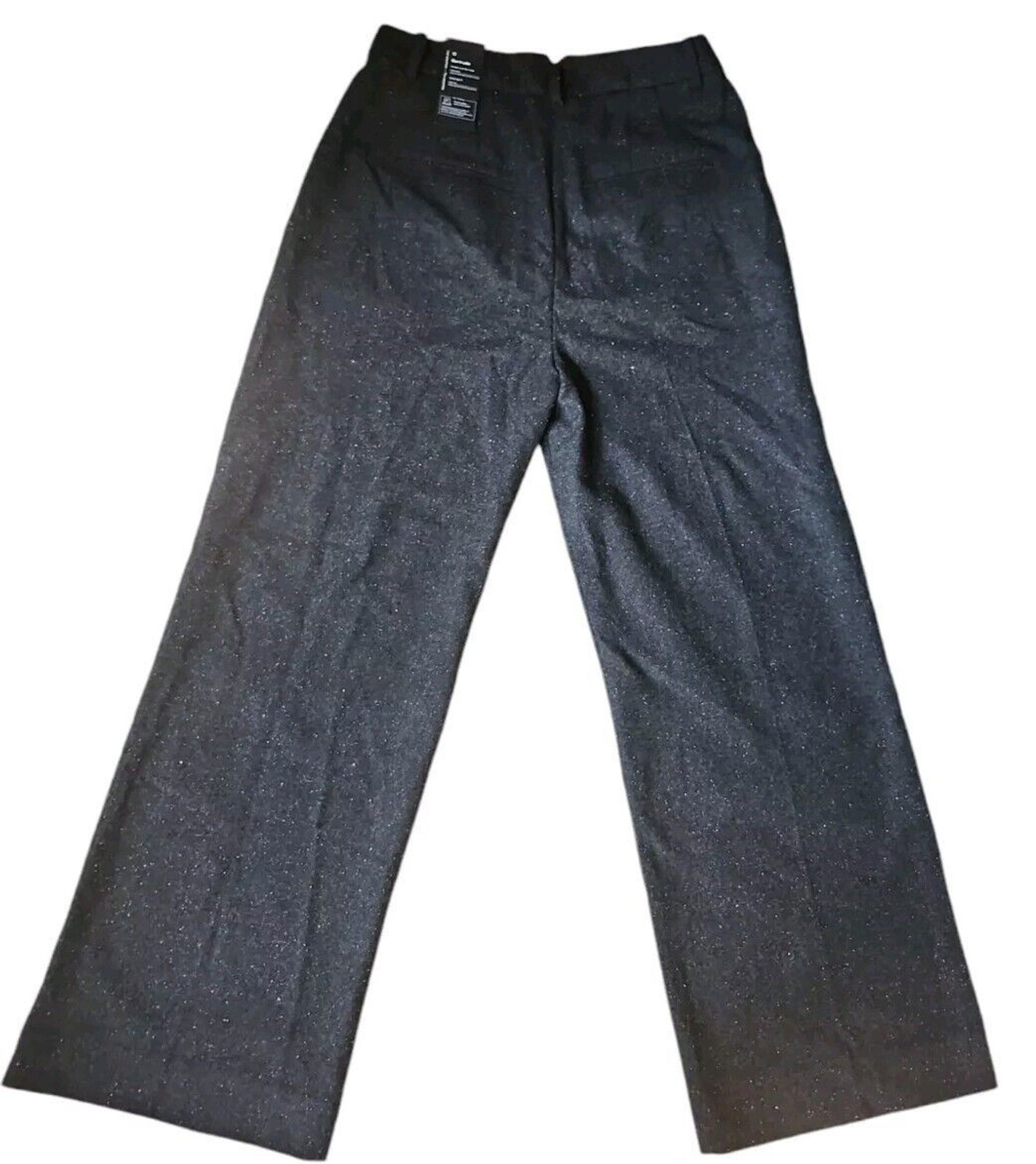 Frank And Oak Gertrude Tweed Trousers Womens 12 Wide-Leg High-Rise Office NWT