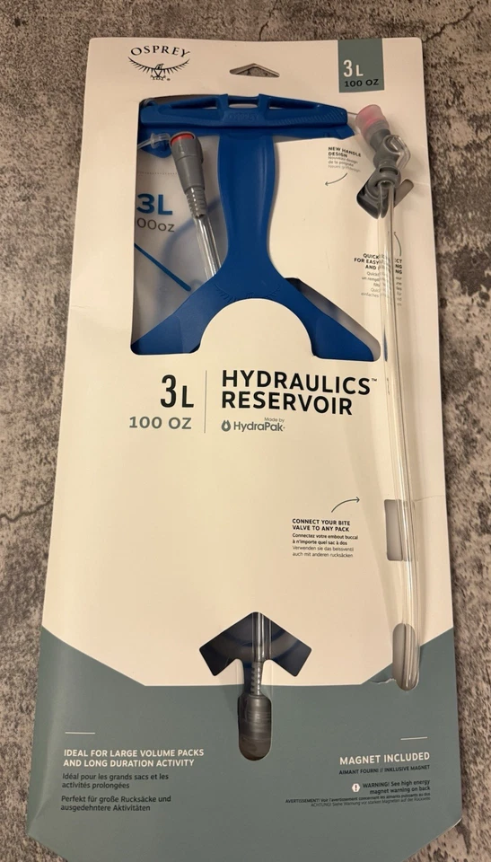 Osprey Mochila Hidráulica Depósito de Agua con Válvula de Mordida 3L, Transparente Foto 3 de 4