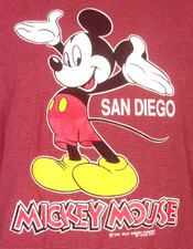 vintage 80s 90s single stitch Velva Sheen Disney Mickey Mouse T-Shirt USA sz L