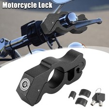 Adjustable Motorcycle Handlebar Brake Lock CNC Aluminium Alloy with 2 Keys Black