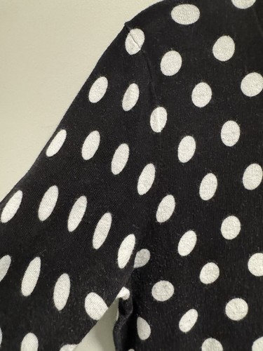 MICHAEL Michael Kors Negro Blanco Estampado de Lunares Cuello Redondo Pullover Top Suéter S - Imagen 4 de 10