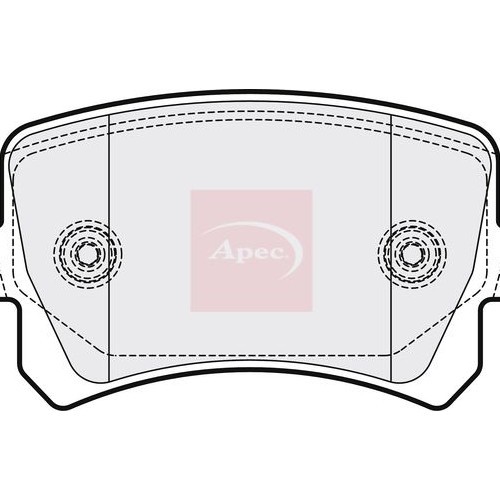 Apec BremsbeläGe Hinterachse FüR Audi Q3 8UB 8UG 2011-2020 PAD2190 (R90)-image