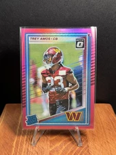 2025 Panini Donruss Football - Trey Amos #369 - Pink Optic Holo Rated Rookie