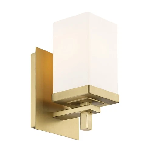 Golden Lighting DDDD-BA1 Maddox 8" Tall Bathroom Sconce - Brushed Champagne - Picture 4 of 11