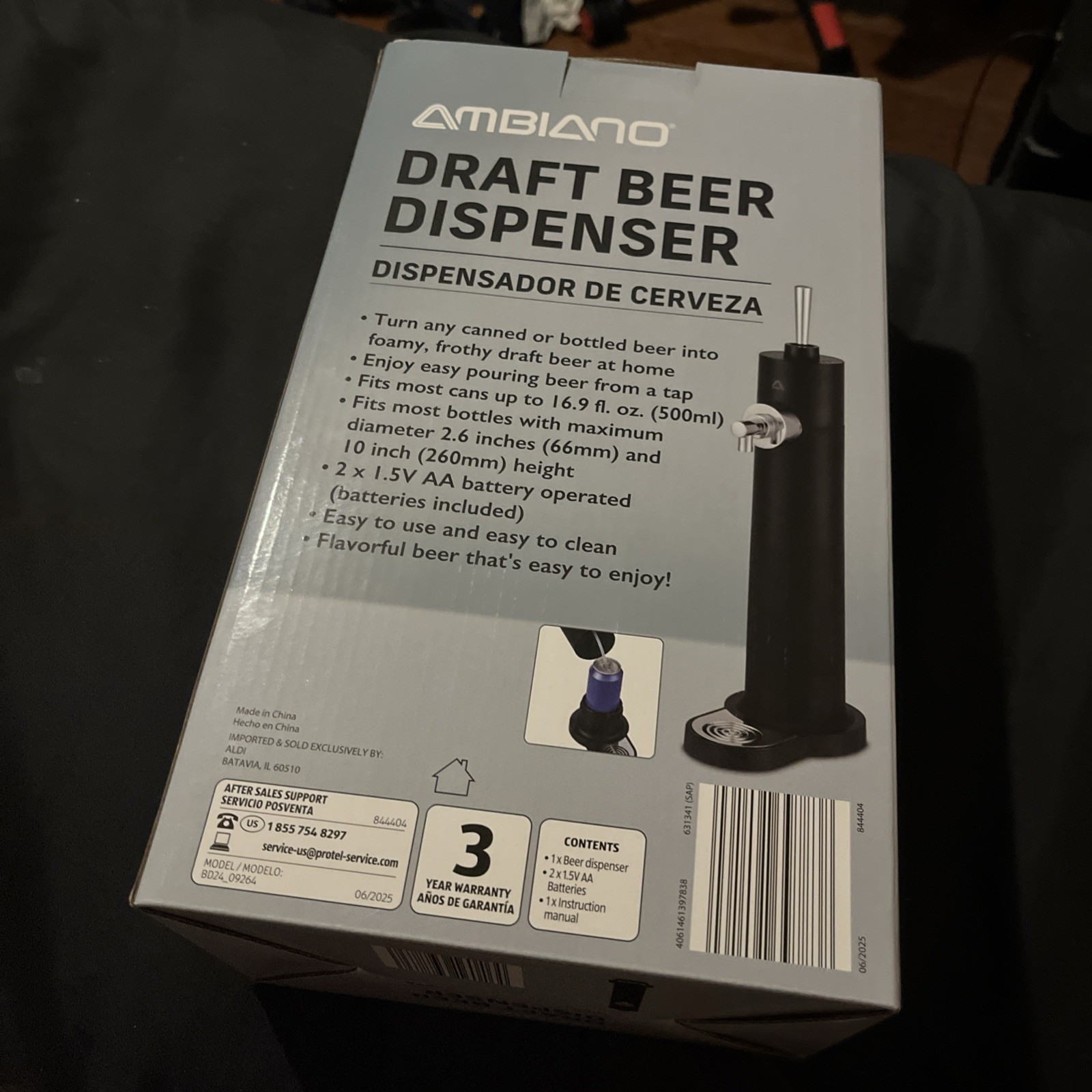 Ambiano Draft Beer Dispenser Brand New- Turn Any Canned Beer Into Draft At Home