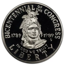 1989-S Congress Bicentennial Proof Half Dollar US Mint Clad Commemorative X-692