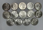 1881 TO 1904 MIXED BU MORGAN DOLLAR PARTIAL ROLL / 14 COINS