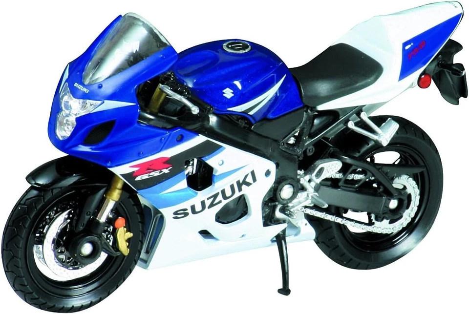 Die Cast Motorcycle Blue Suzuki GSX-R750 Model 1:18 Scale Collectible - Image 4 of 4