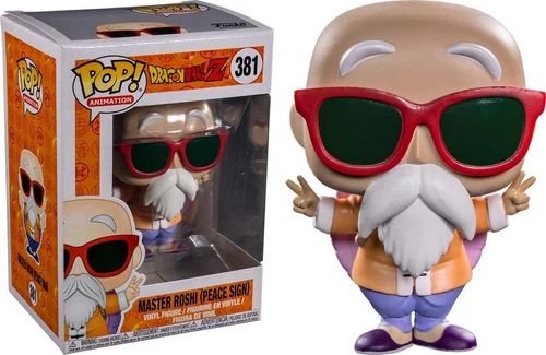 POP: ¡Animación Pop! Maestro Roshi (signo de paz) exclusivo