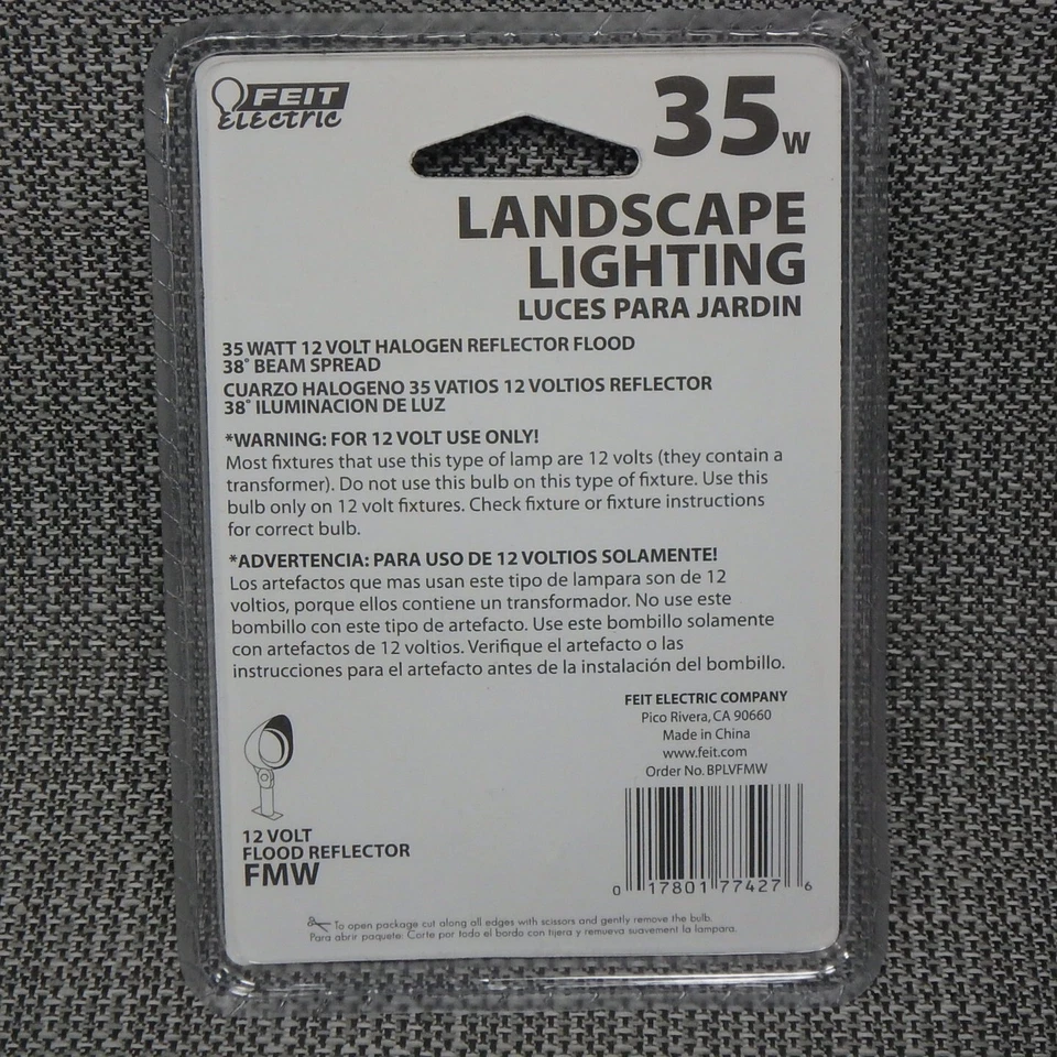 GU5.3 Bulb 12 Volt Landscape Lighting Flood Reflector FMW 35 Watt 38 Degree Feit - Image 4 of 4