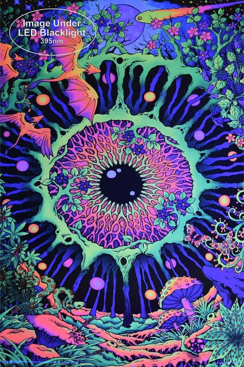 Cosmic Eye by Space Tribe Non-Flocked Blacklight Poster 24