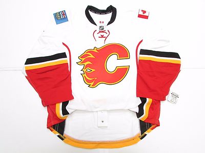CALGARY FLAMES AUTHENTIC AWAY TEAM ISSUED REEBOK