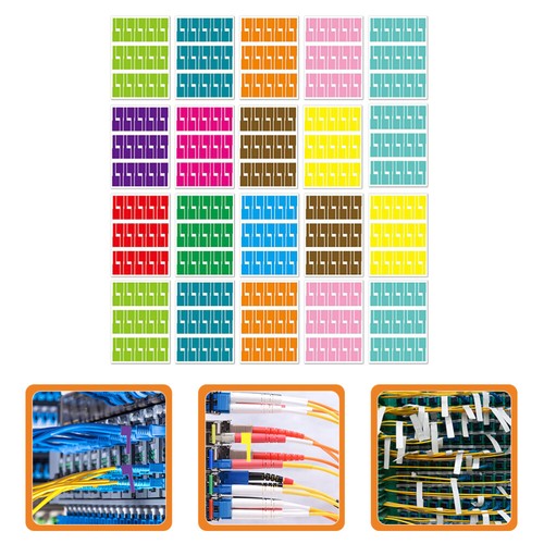 20 Sheets Cable Label Sticker Labels Medium for Cables and Cords