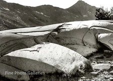 1934/80 Vintage ANSEL ADAMS Yosemite Glacial Polish Merced River Tritone Photo