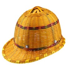 Bamboo Hat Rattan Helmet Anti-smashing Cap Sun Protection Protective Cap