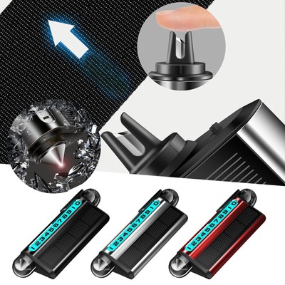 Car Temporary Parking Card Plate | Parking Phone Number Sign Plate   LED Solar