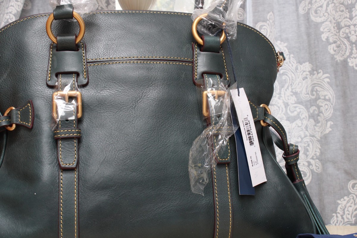 Dooney & Bourke - Florentine Leather Domed Buckle Satchel - Teal