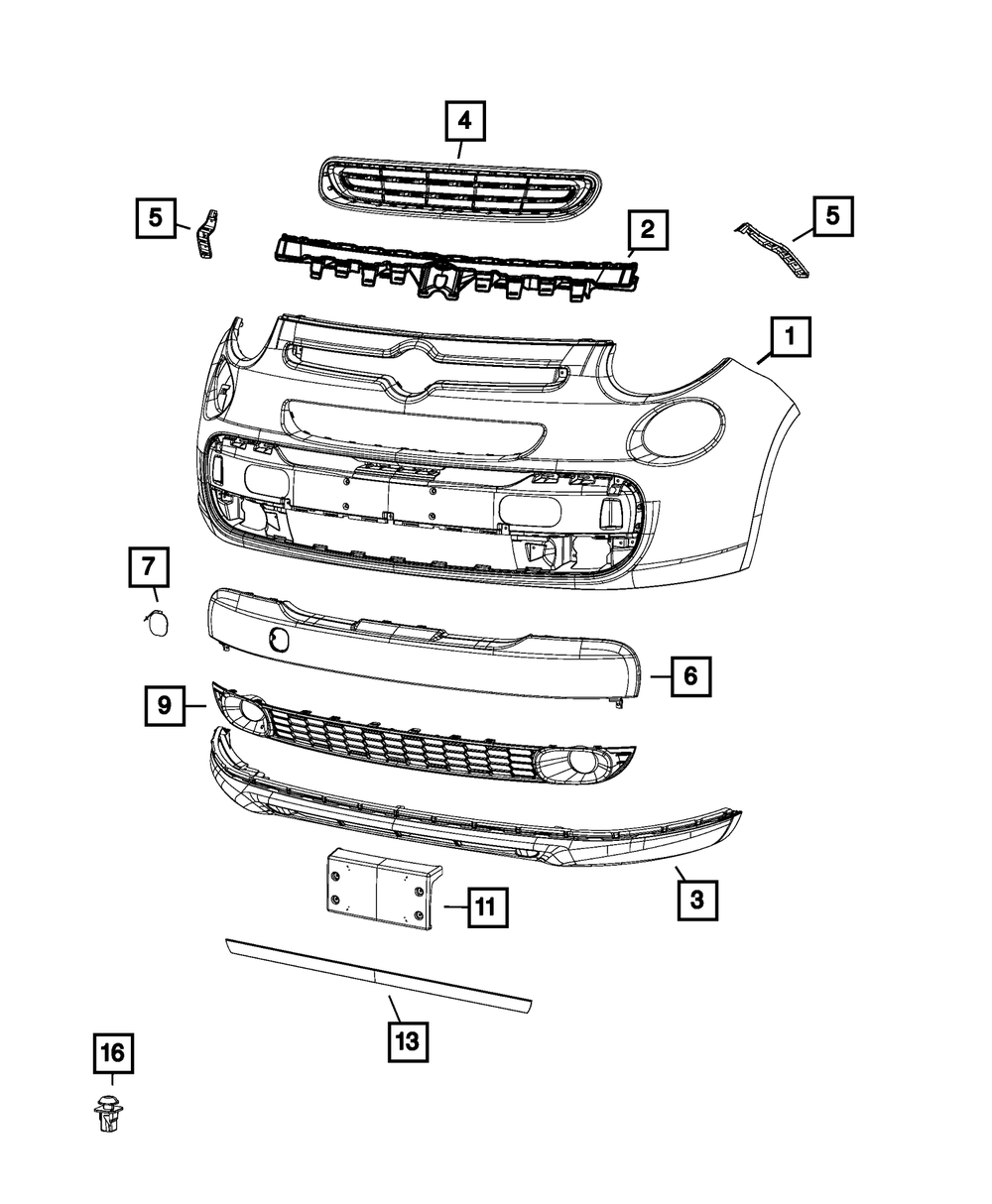 Genuine Mopar Tow Hook Cover 5NG32ZZZAA