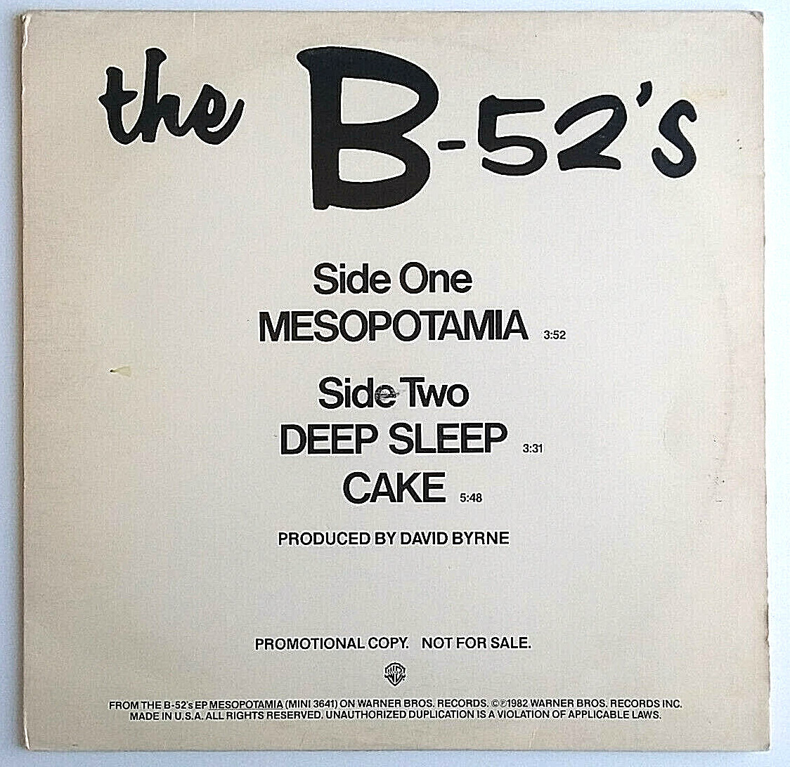 B-52s - Mesopotamia / Deep Sleep / Cake - Vinyl 12