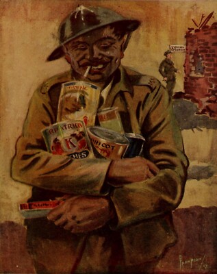 4221 Thompson - New Zealand Front 1917 Private Puripeef, Plenty Kai up there