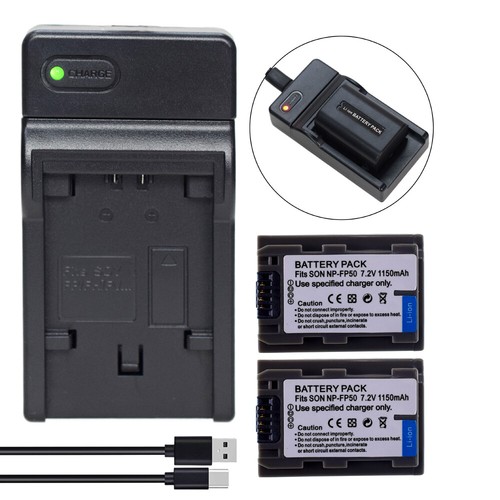 Battery or Charger for Sony NP-FP50 NP-FP30 NP-FP60 NP-FP51 FP71 NP-FP70 NP-FP90 - Photo 35 sur 46