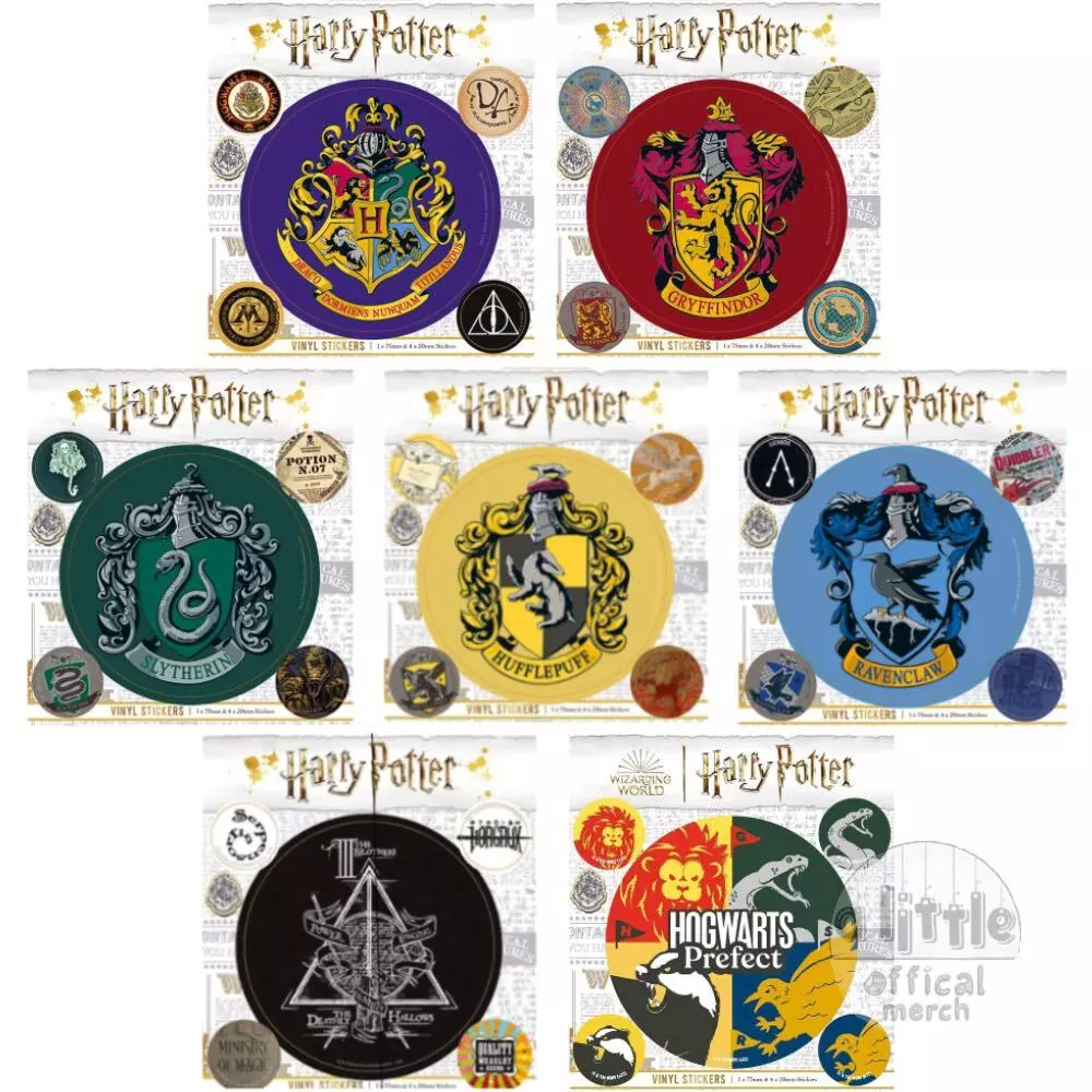 Harry Potter Hogwarts House Crest Vinyl Decal Stickers Ravenclaw Slytherin  Gryffindor Hufflepuff 