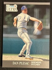 1991 Fleer Ultra Dan Plesac Baseball Card #179 Brewers Pitcher EX