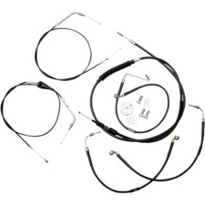 LA Choppers Standard Vinyl Braided Handlebar Cable/Brake Line Kit LA-8006KT-19B