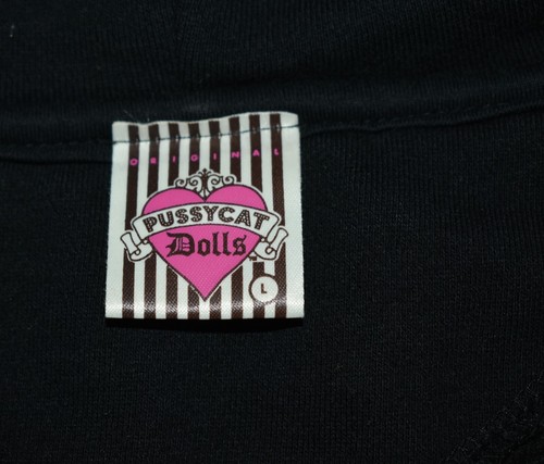 Rare Y2K Pussycat Dolls Loosen Up My Buttons Black Hoodie JR L / WOMENS SMALL XS - Picture 6 of 15
