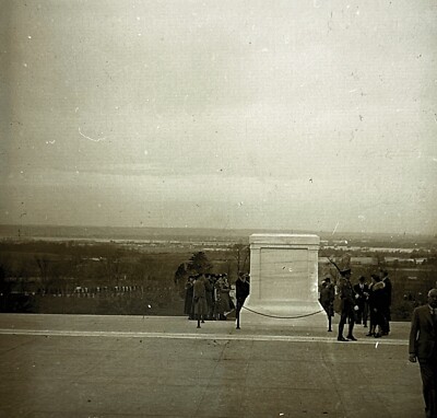 ANTIQUE ILFORD ALPHA GLASS LANTERN SLIDE - Arlington National Cemetery - Unknown