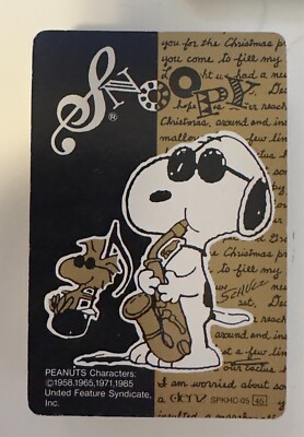 Rare Snoopy United Feature Syndicate Playing Card 52+2 Joker no Missing