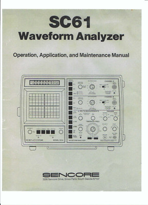 Sencore Bedienungsanleitung user manual für SC 61 englisch  Copy