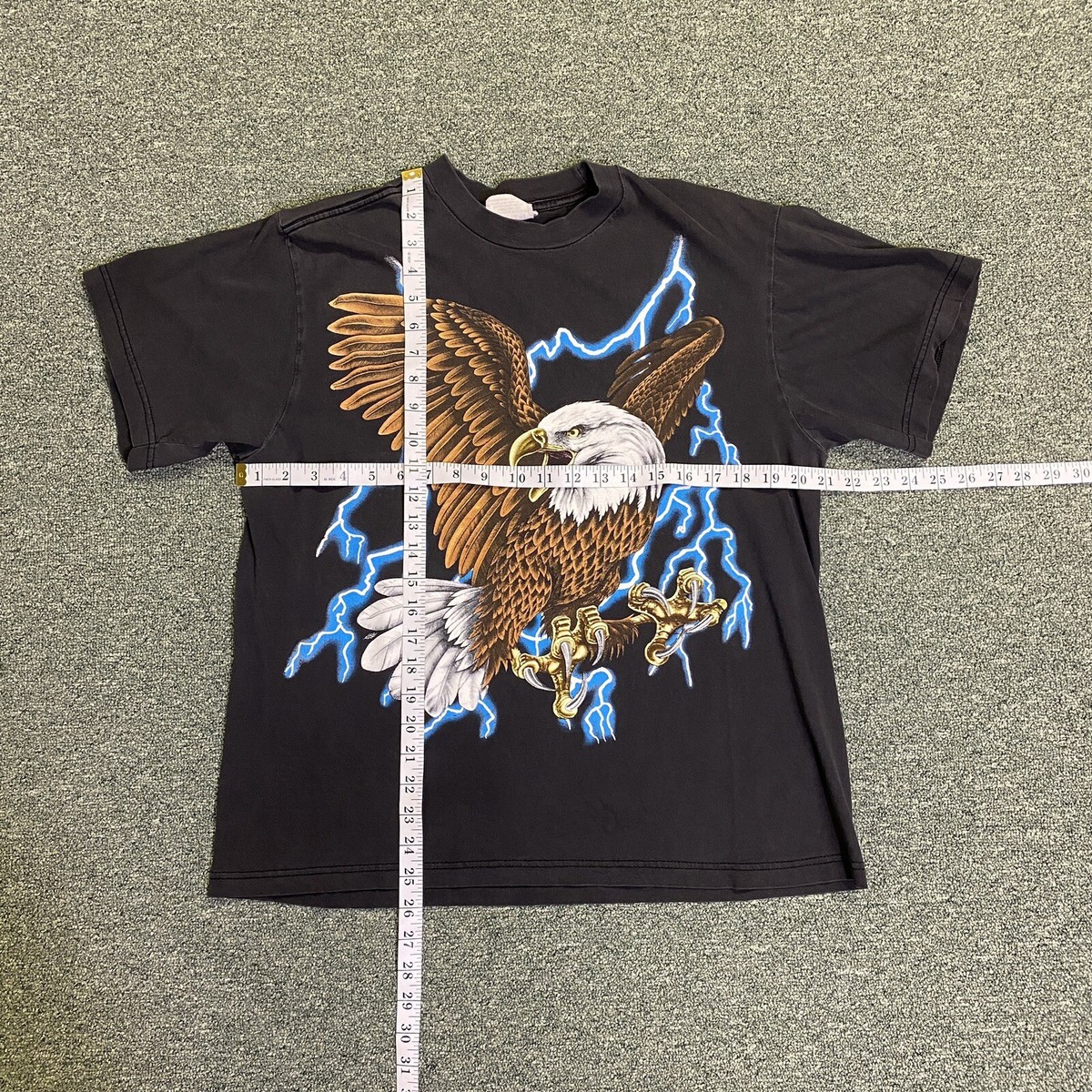 VTG 90s Eagle American Thunder Tee Shirt LG Single Stitch