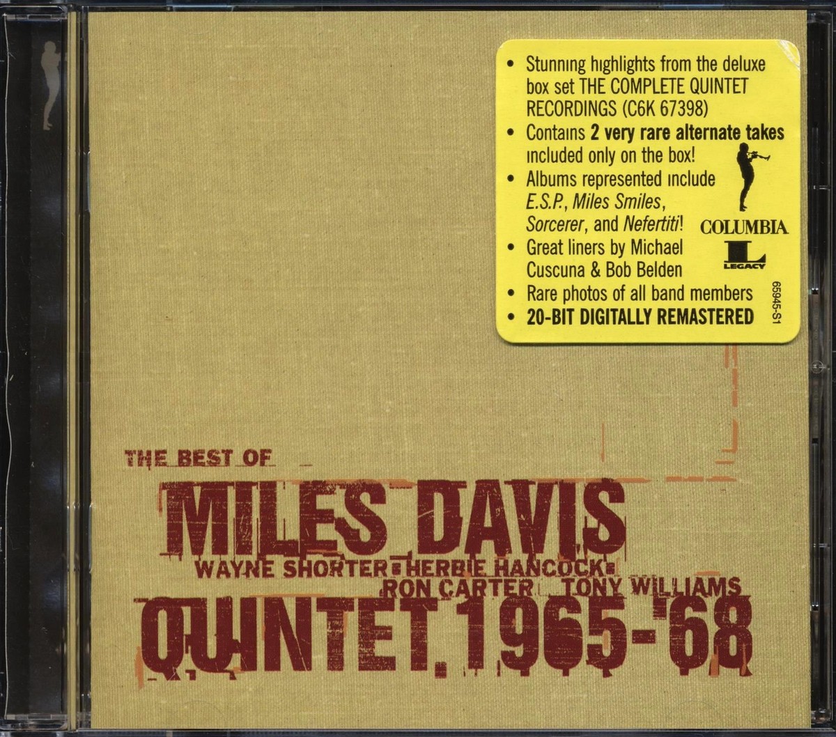 ⭐︎MILES DAVIS QUINTET, 1965-68 Miles Davis Quintet - Best Of: 1965-68 CD **BRAND NEW/STILL