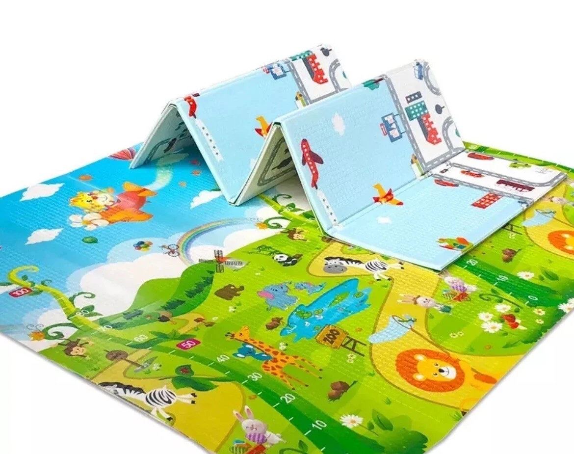 Foldable Baby Play Mat Extra Large Waterproof Activity Playmats for Kids Foam