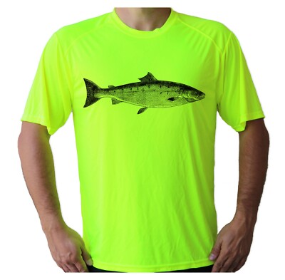 Chinook Salmon Fish Fishing Boat Beach Sun UPF 50 T-Shirt Sport UV Protection