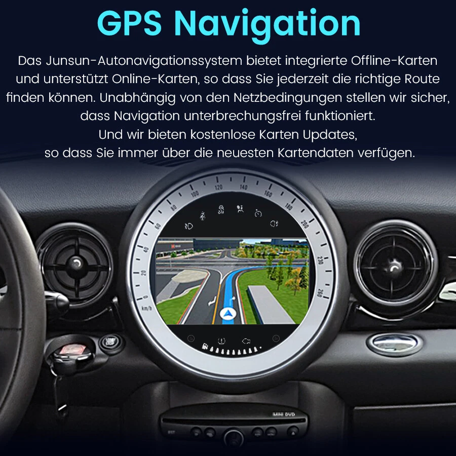 Für BMW MINI Cooper 2006-2013 DAB+ Android 12 Autoradio GPS Navi WIFI 2+32GB USB - Bild 4 von 4