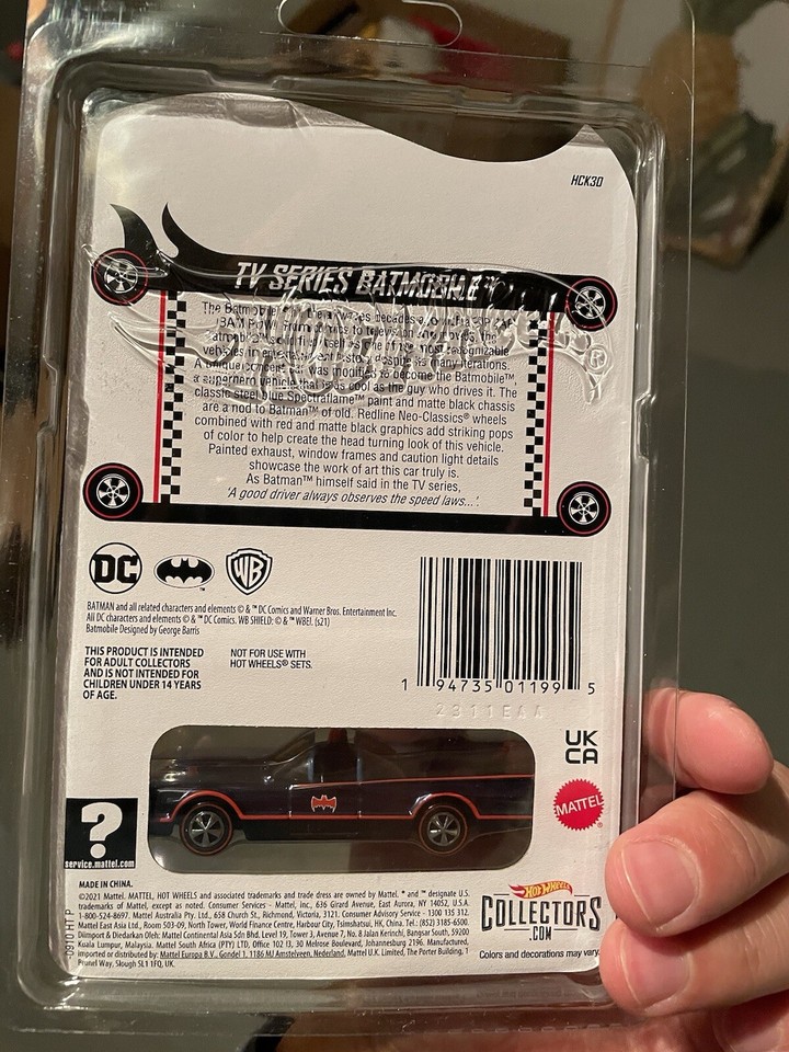 2021 Hot Wheels Batman 1966 TV Series Batmobile RLC Exclusive REDLINE