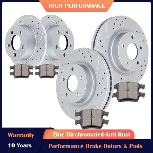 10.95'' Front Rear Rotors and Brake Pads Fit 20122018 Ford Focus