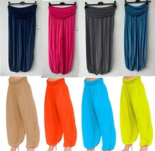 Women Ladies Italian  BOHO TIK TOK Harem Ali Baba baggy Loose Trousers Pants
