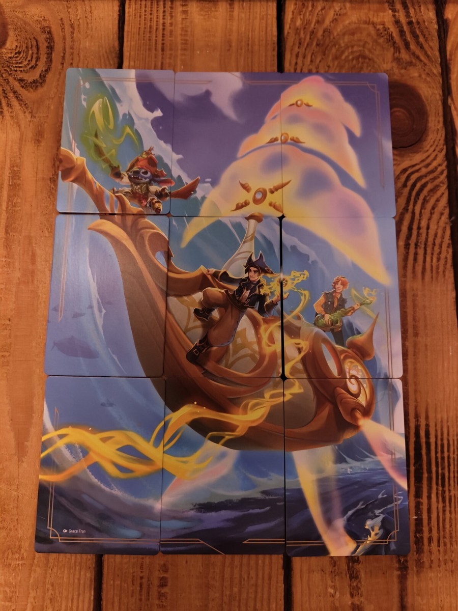 Disney Lorcana Stitch AZURITE SEA Art Cards Complete 9 Card Puzzle