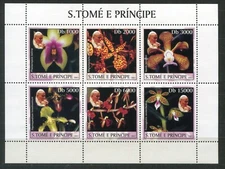 SAO TOME_118 2003 pope church flowers orchids FLORA SHEET MNH