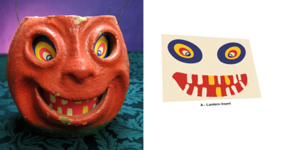 REPLACEMENT GLASSINE PAPER INSERT FOR WOBBLY GRIN HALLOWEEN LANTERN #A