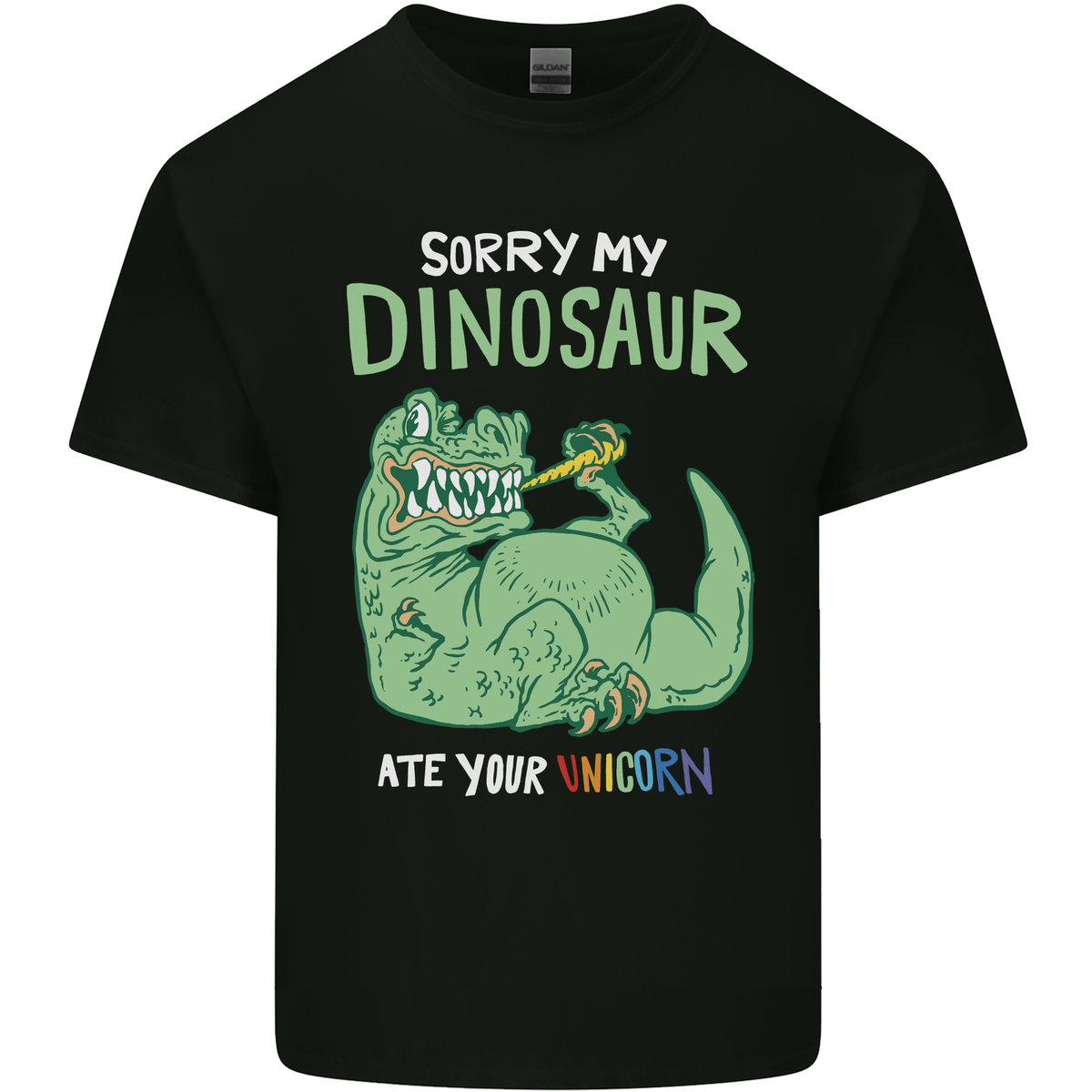 My Dinosaur Ate Your Unicorn Funny T-Rex Kids T-Shirt Childrens