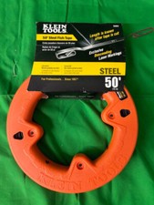 Klein Tools 56001 Depth Finder High Strength 50'  1/8-Inch Wide Steel Fish Tape