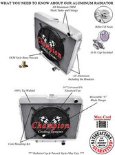 Kr Champion 3 Row Radiator16 Fan For 1968 1969 Ford Torino Small Block V8 Eng