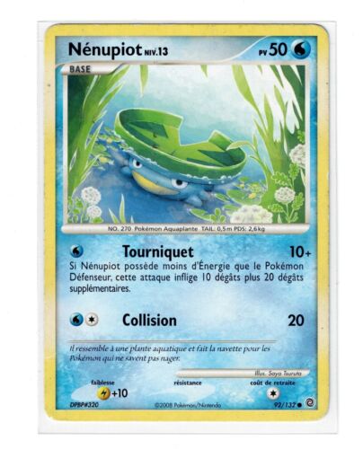 Carte Pokémon Nenupiot 92/132 - Diamant & Perle : Merveilles Secretes - Photo 1/2