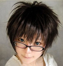Ao no blue Exorcist Okumura Yukio Cosplay Wig Wig Short Short Brown Brown