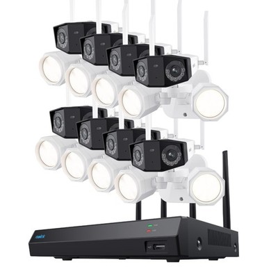 Reolink 12 Kanal 2TB NVR 4K 8MP WLAN Überwachungskamera Set Duo Floodlight WiFi